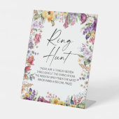 リングや輪狩りガーデンフラワーズブライダルシャワー 台座サイン (正面)