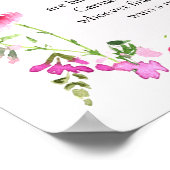 リングや輪狩りゲームピンクワイルドフラワーブライダルシャワー ポスター (角)