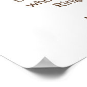 リングや輪狩りゲームブライダルシャワーボホオータムサイン ポスター (角)