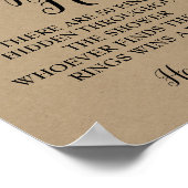 リングや輪狩りゲームブライダルシャワーラス結婚ト徴候 ポスター (角)