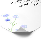 リングや輪狩りパープルワイルドフラワーブライダルシャワー ポスター (角)