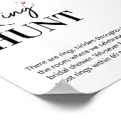 リングや輪狩りブライダルゲームサイン ポスター (角)