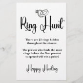 リングや輪狩りブライダルシャワーゲエレガントーム標識 (正面)
