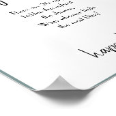 リングや輪狩りブライダルシャワーゲームサイン ポスター (角)