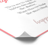 リングや輪狩りブライダルシャワーゲームサイン ポスター (角)