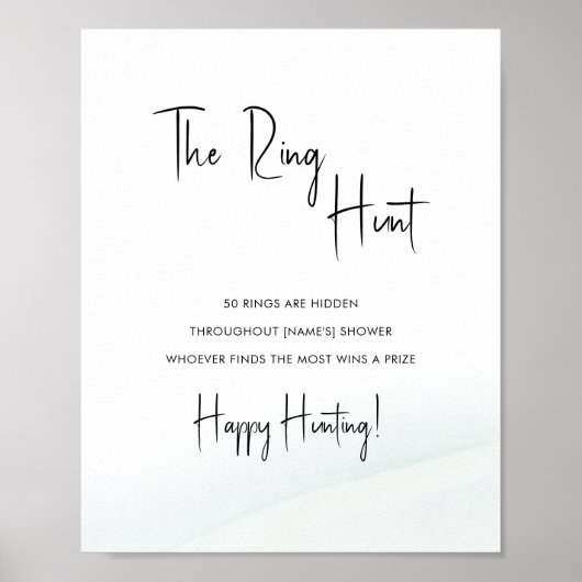 リングや輪狩りブライダルシャワーゲームソフトグリーンウォッシュペースト ポスター (正面)