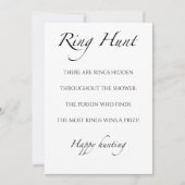 リングや輪狩りブライダルシャワーゲーム卓上シンボルや象徴 招待状 (正面)