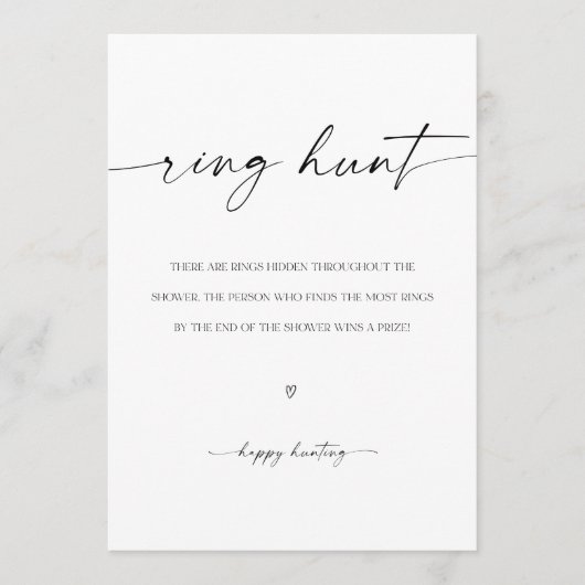 リングや輪狩りブライダルシャワーゲーム プログラム (正面)