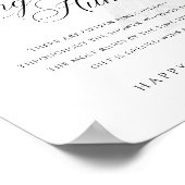 リングや輪狩りホワイトボウパールブライダルシャワーゲームサイン ポスター (角)