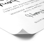 リングや輪狩りミニマルモダンリストサイン ポスター (角)