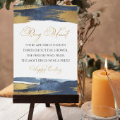 リングや輪狩り抽象芸術ブルーブライダルシャワーゲームカード 招待状