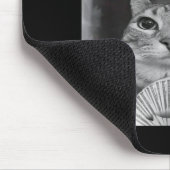 リングや輪猫とモーションミーム呪われたおもしろい男性の女性 マウスパッド (コーナー)