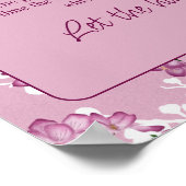 リングや輪素晴らし狩りゲーム – ピンクさくらんぼの花 ポスター (角)