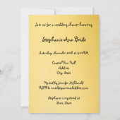 リングや輪結婚のビーチブライダルシャワーカード 招待状 (裏面)