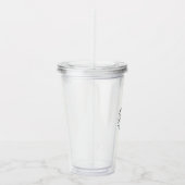 リングや輪結婚のロゴカップルイニシャル記念日 アクリルタンブラー (右)