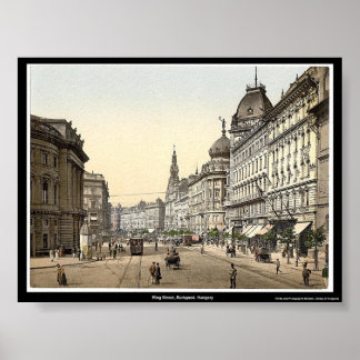 リングや輪通り，ブダペスト，ハンガリー ポスター