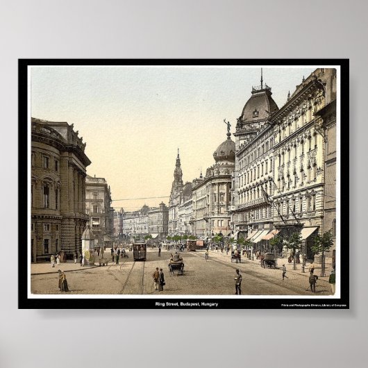 リングや輪通り，ブダペスト，ハンガリー ポスター (正面)