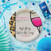 リングや輪野生のプリントバチェロレッテの前の最後の興行期間 ペーパープレート (パーティー)