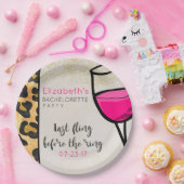 リングや輪野生のプリントバチェロレッテの前の最後の興行期間 ペーパープレート (パーティー)