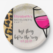 リングや輪野生のプリントバチェロレッテの前の最後の興行期間 ペーパープレート (正面)