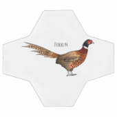 リングや輪首キジの鳥の漫画イラストレーション サッカーボール (フラット)