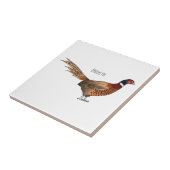 リングや輪首キジの鳥の漫画イラストレーション タイル (側面)