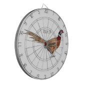 リングや輪首キジの鳥の漫画イラストレーション ダーツボード (正面左)