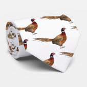 リングや輪首キジの鳥の漫画イラストレーション ネクタイ (ロール)