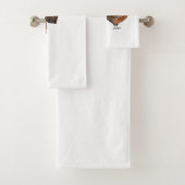 リングや輪首キジの鳥の漫画イラストレーション バスタオルセット (インサイチュ)