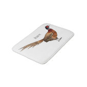 リングや輪首キジの鳥の漫画イラストレーション バスマット (アングル)