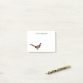 リングや輪首キジの鳥の漫画イラストレーション ポストイット (デスク上)