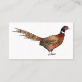 リングや輪首キジの鳥の漫画イラストレーション 名刺 (裏面)