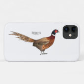 リングや輪首キジの鳥の漫画イラストレーション Case-Mate iPhoneケース (裏面(横))