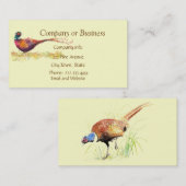 リングや輪首キジの鳥の野生生物の自然 名刺 (正面/裏面)