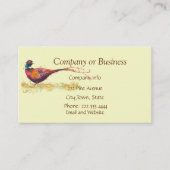 リングや輪首キジの鳥の野生生物の自然 名刺 (正面)