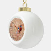 リングや輪首雉 セラミックボールオーナメント (右)