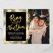 リングや輪 |お正月の写真実在 箔シーズンポストカード (正面)