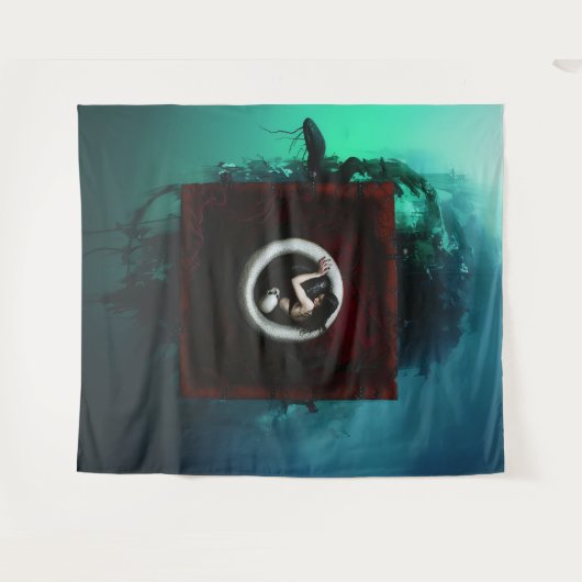 リングや輪 タペストリー (正面(横))