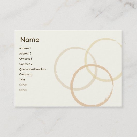 リングや輪-チュビー 名刺 (正面)