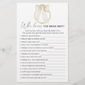 リングや輪&ボウブライダルシャワー花嫁を知っている最高の人 (正面)