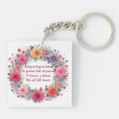 "リングや輪aリングや輪Oバラ"美しい キーホルダー (裏面)