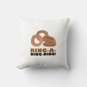 リングや輪A-Ding-Ding玉ねぎリングや輪リングや輪ジャンクフードグルメ クッション (正面)