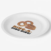 リングや輪A-Ding-Ding玉ねぎリングや輪リングや輪ジャンクフードグルメ ペーパープレート (アングル)