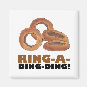 リングや輪A-Ding-Ding玉ねぎリングや輪リングや輪ジャンクフードグルメ マグネット
