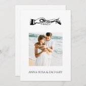 *~*リングや輪AR6 ビクトリアン QR写真RSVP結婚's 招待状 (正面/裏面)