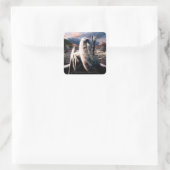 リングや輪TTサルマン映画ポスター スクエアシール (バッグ)