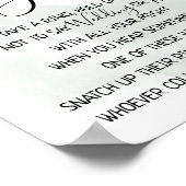 リングをゲットして！ユーカリグリーンの装飾ゲーム看板 ポスター (角)