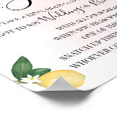 リングを付けてね レモンピンク ブライダルシャワーゲーム ポスター (角)