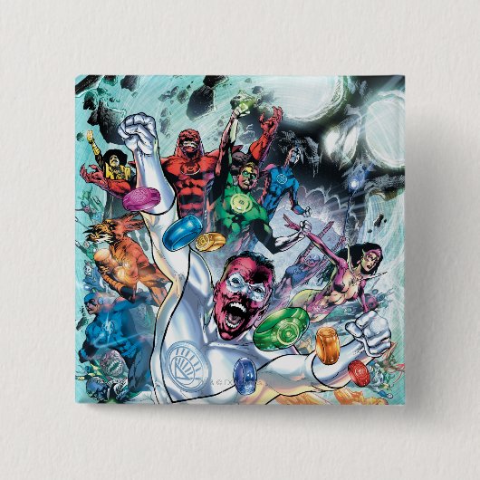 リングを持つCorpのグループ 缶バッジ (正面)