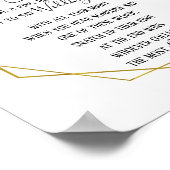 リングを指につけて グリーンウェディングシャワーゲーム看板 ポスター (角)